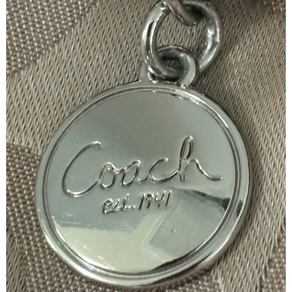 Vintage COACH-Authentic-Shoulder Bag-Leather & Cloth Logo-Hangtags-K1173-F18862 - Picture 4 of 10